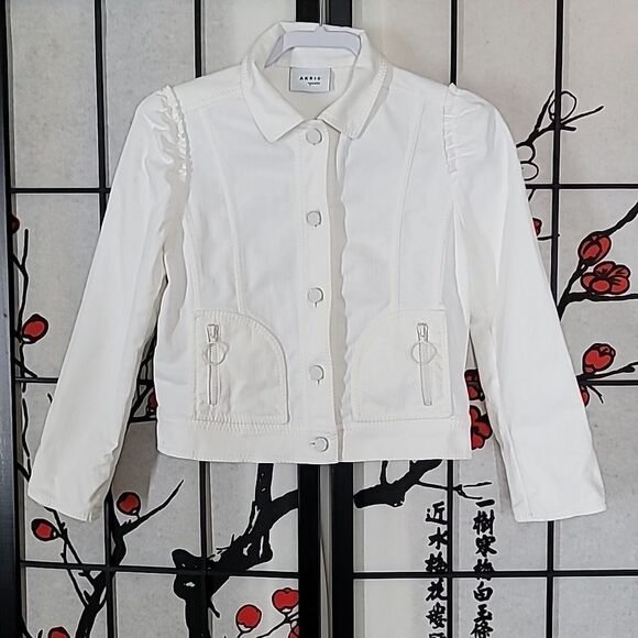AKRIS PUNTO WHITE DENIM JACKET - Picture 1 of 13